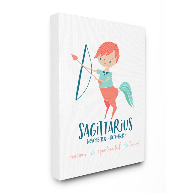 « peters town fun moderne zodiac sagittarius centaur », art pour enfant, Toile tendue, H 16 po x l 20 po x P 1,5 po