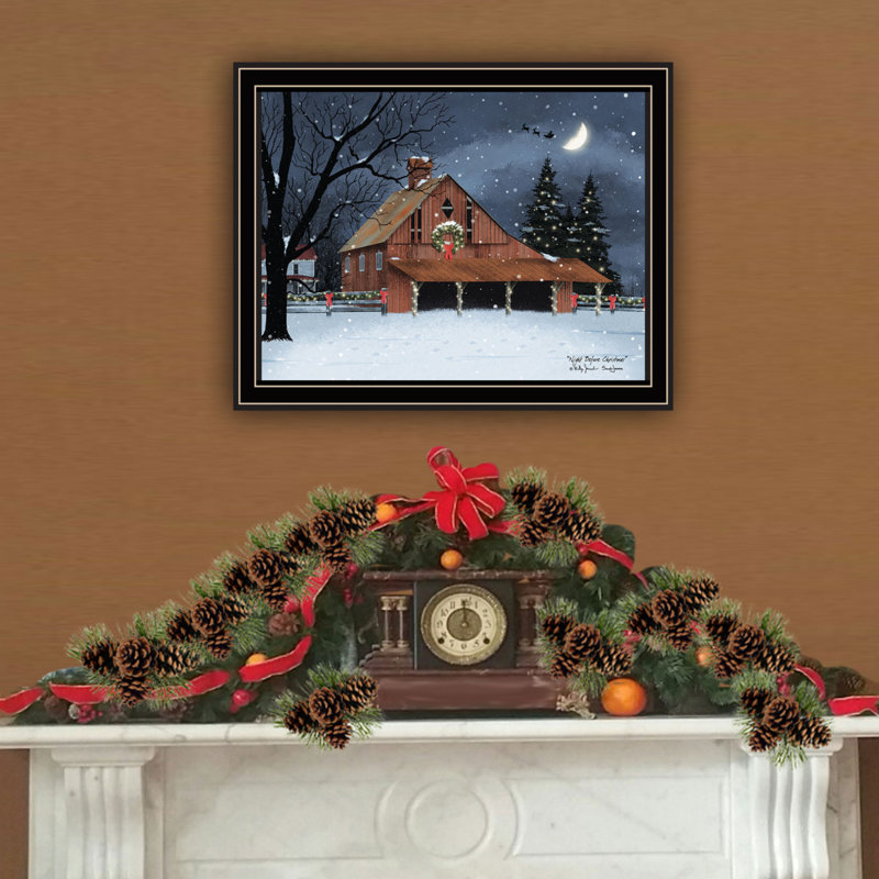 Goudy Framed Night Before Christmas Wall Art, Black