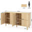 Buffet 59,74 "moderne en noyer avec rangement-210567346