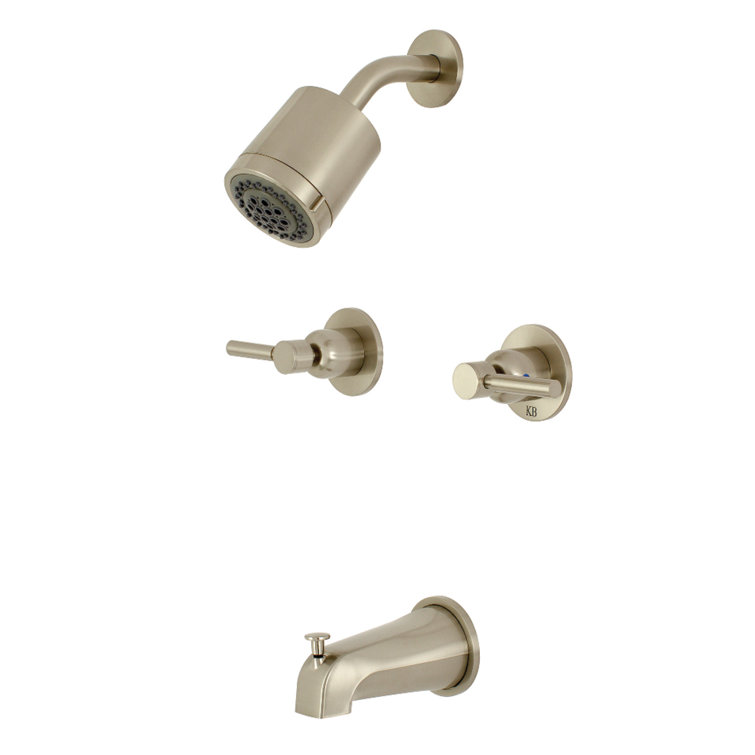 Concord 2-Handle Tub and Shower Faucet with Rough-in Valve, Trim, and Diverter