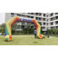 Arche gonflable hexagonale bleue de 20 pi avec ventilateur intégré, arche de la ligne de départ / arrivée pour la publicité extérieure, sportive, scolaire et commerciale-729087370