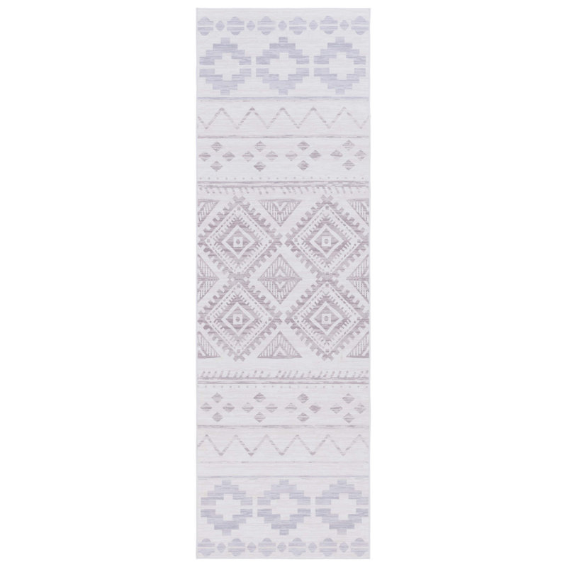 Tapis beige / gris Jetsyn Performance, Tapis de couloir 2 pi 6 po x 8 pi