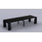 Extendable Dining Table - a Rectangle Dining Table Top with Removable leaf & Stylish Legs, Wirebrushed Black Finish-1427371353