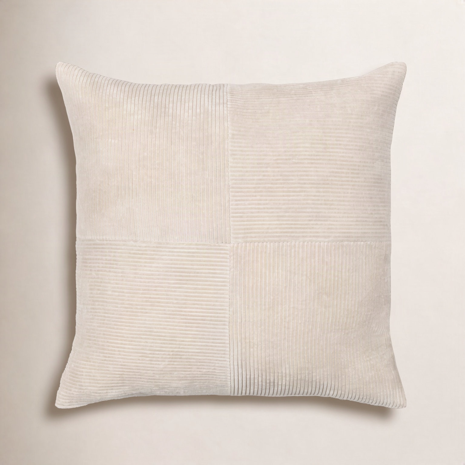 Selma Cotton Throw Pillow, 20" x 20", Beige