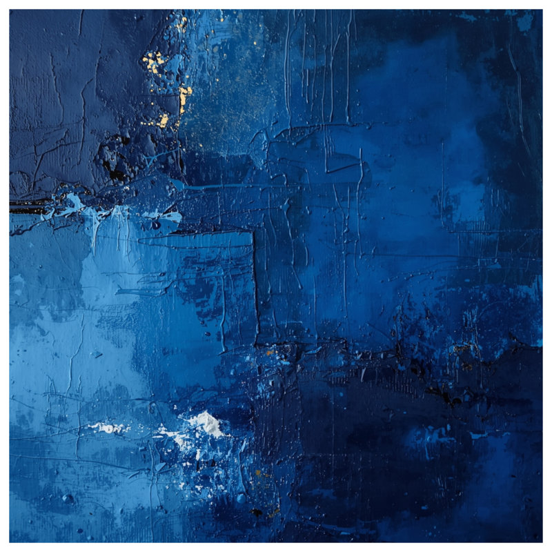Rideaux texturés bleus à motifs abstraits, voilages et occultants - 1 panneau, 50 po x 92 po - 1 panneau, Transparent