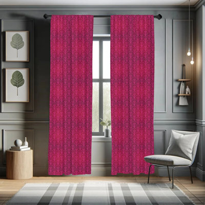Geometric Semi-Sheer Rod Pocket Curtain Panels