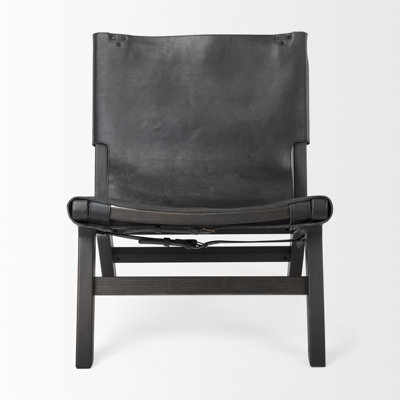 Coucher Genuine Leather Accent Chair