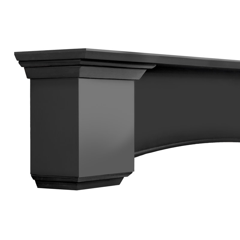 Lisbon Fireplace Mantel, 60", Satin Black