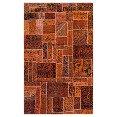 One-of-a-Kind 4'10 X 7'8 Wool Area Rug in Red/Black