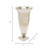 Glass Aluminum Metal Vase Glam Style Single Decorative Accent Piece with Elegant Flared Design and Textured Pedestal Base for Modern Aesthetic and Sophisticated Display in Home Decor Settings-1492409167