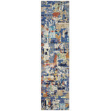 Wool Abstract Area Rug in Blue