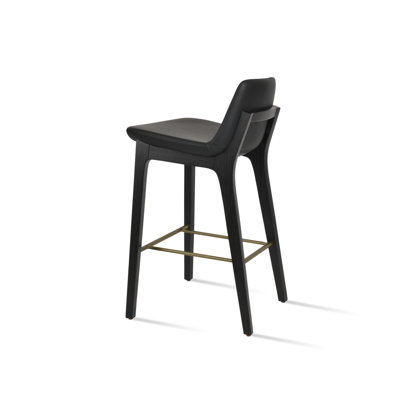 Pera HB Wood Counter&Bar Black/Brass Footrest by sohoConcept