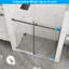 Porte de douche coulissante, porte de douche en verre lisse sans cadre, verre trempé transparent de 1/4 po (6 mm) d'épaisseur avec revêtement facile à nettoyer, quincaillerie en acier inoxydable