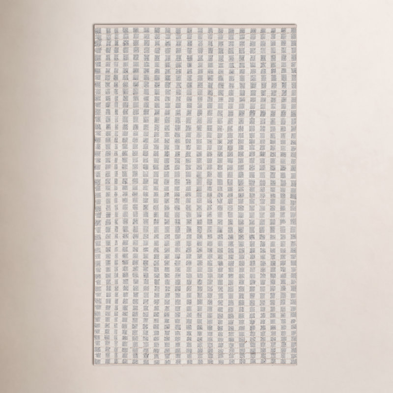 Tapis rayé en soie de bambou Russo, Rectangle de 5 pi x 8 pi