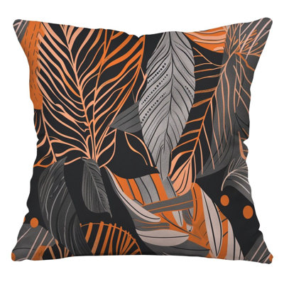 Tropical Nature Motif Reversible Throw Pillow
