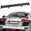 Spoiler de voiture GT Wing, spoiler universel de 43,3 pouces avec plateforme simple, aluminium léger réglable, aileron de spoiler arrière de voiture, spoiler de course noir
