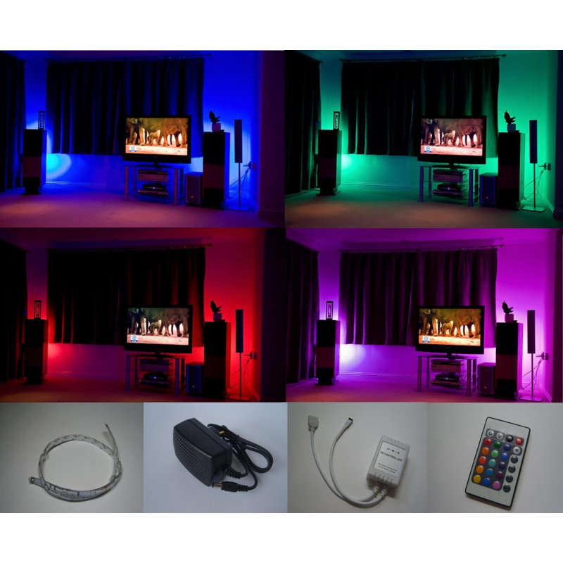 The Holiday Aisle® LED Flexible Strip Light Complete Kit - RGB