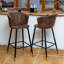 Blanchester Upholstered Counter Stool with Metal Frame
