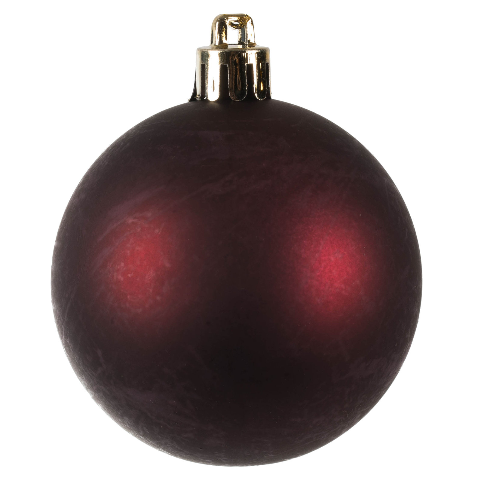 4" Shatterproof Bauble, Wine Matte