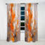 Rideaux modernes orange foncé et brun - Rideaux modernes - Velours obscurcissant - 1 panneau-107826979