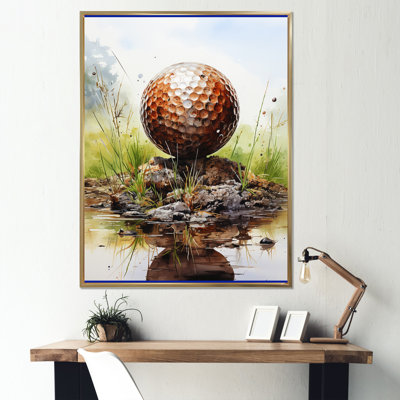 Minimalism Golf Ball II - Golf Canvas Wall Art