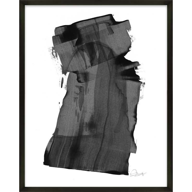 Brushstroke 6 Painting by Jacques Pilon, Black Wood, 25" H x 20" W x 1.25" D
