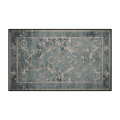 Tapis gris lavable à la machine