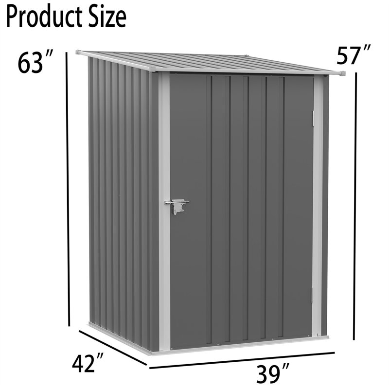 Outdoor 3 ft. W x 4 ft. D Steel Storage Shed
