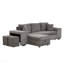 Canapé-lit, canapé modulaire de base modulaire réversible de 3 sièges en L de 104,5 po, canapé-lit avec méridienne coulissante et 2 tabourets-1704614910