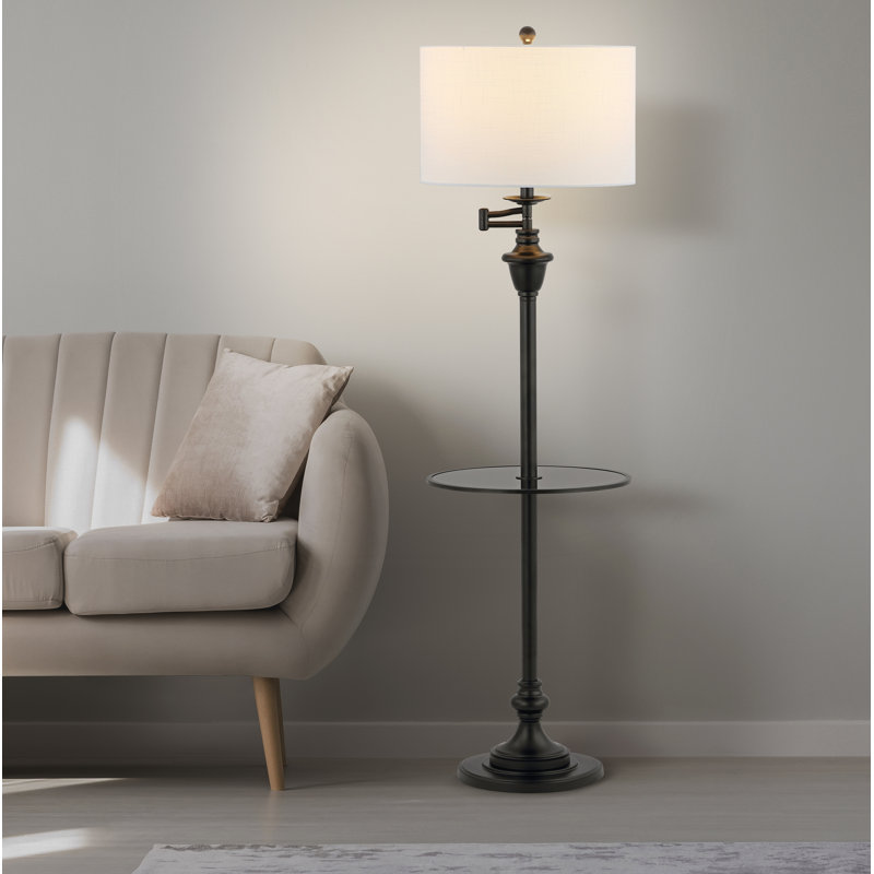 Waldenburg 60'' Tray Table Floor Lamp, Black