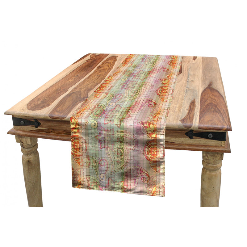 Chemin de table géométrique, 72 po x 16 po