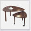 Table basse rotative moderne à 360 degrés, pieds en bois massif, assemblage facile, parfait pour les petits appartements et les salons