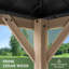 Pavillon de jardin en cèdre à toit rigide 20 'x 10' avec double toit en acier galvanisé pour patio, cour et terrasse