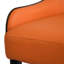 Chaise de salle à manger élégante 2 pièces - rembourrée de mousse PU, pieds en bois massif, revêtement en cuir, siège respirant, facile à assembler, pieds de chaises modernes de poids de 280 lb. Dossier moyen. Orange et cuir brun foncé Respirant,-295389530