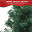 Ensemble d'arbre de Noël artificiel avec ficelle éclairée, boules d'ornement, étoile de sommet d'arbre, jupe d'arbre