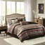 Édredon grand rouge 7 pièces - Style traditionnel avec 100%, taille géométrique et imprimés,, taie décorative
