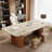 Modern 6.5 ft Large 79-Inch Sintered Stone Long Computer Deskwith Solid Wood Legs Home Office