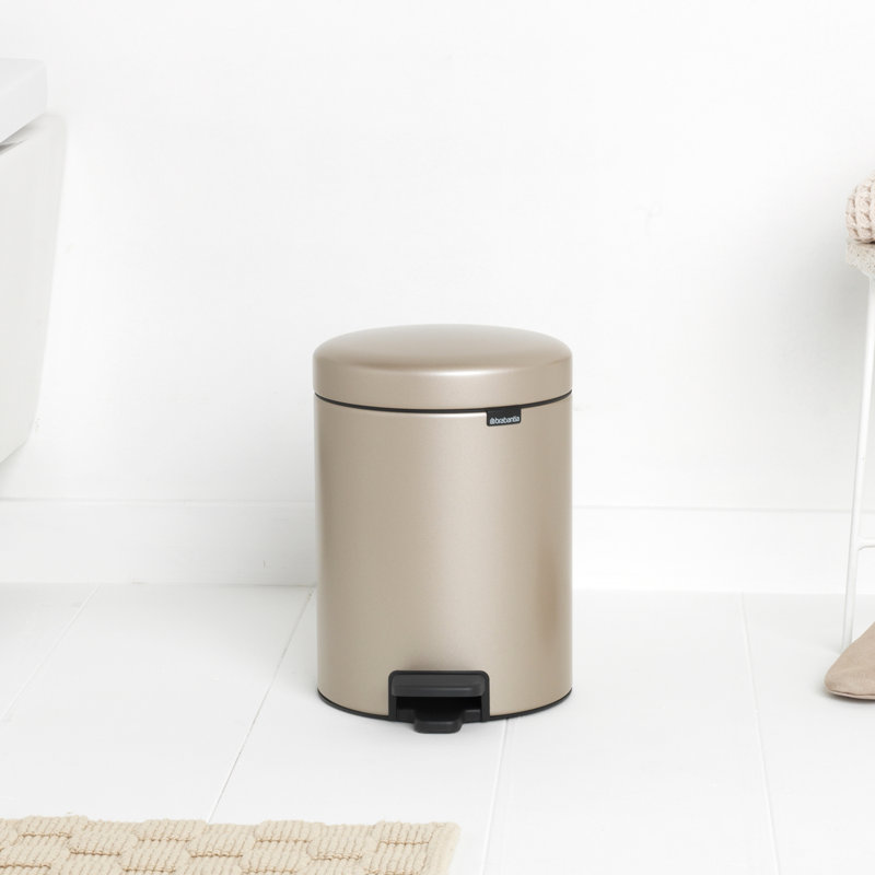Brabantia NewIcon 5L Soft Closing Pedal Bin, Metallic Gold