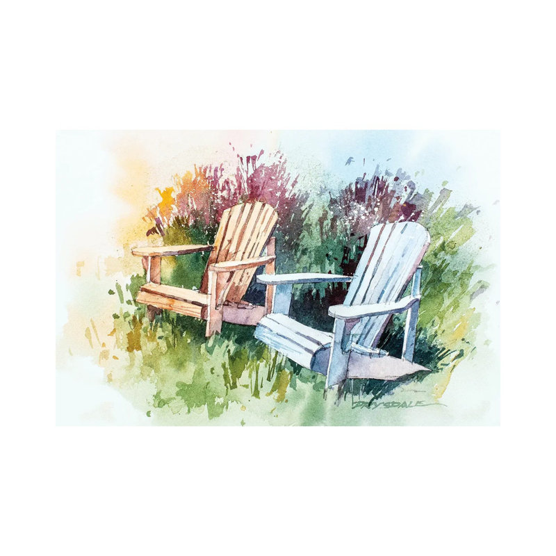 Garden Chairs by Bill Drysdale - Wrapped Canvas Gallery-Wrapped Canvas Giclée, 101.6 cm H x 66.04 cm W x 1.91 cm D