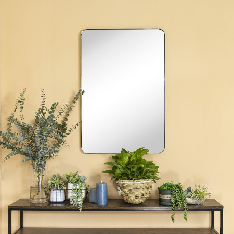 Miroir de salle de bain Javeion, Chrome chrome, 30 po x 20 po