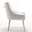 Chaise d'appoint en velours beige Baudel-1563904538