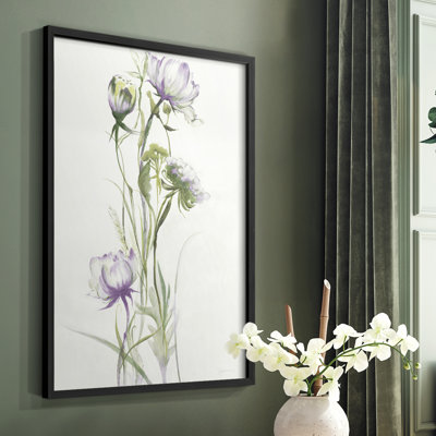 Late Summer Wildflowers I V30 Framed Print - Solid Wood