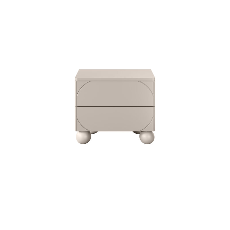 Gahagan 45cm W Manufactured Wood Bedside Table, Cashmere