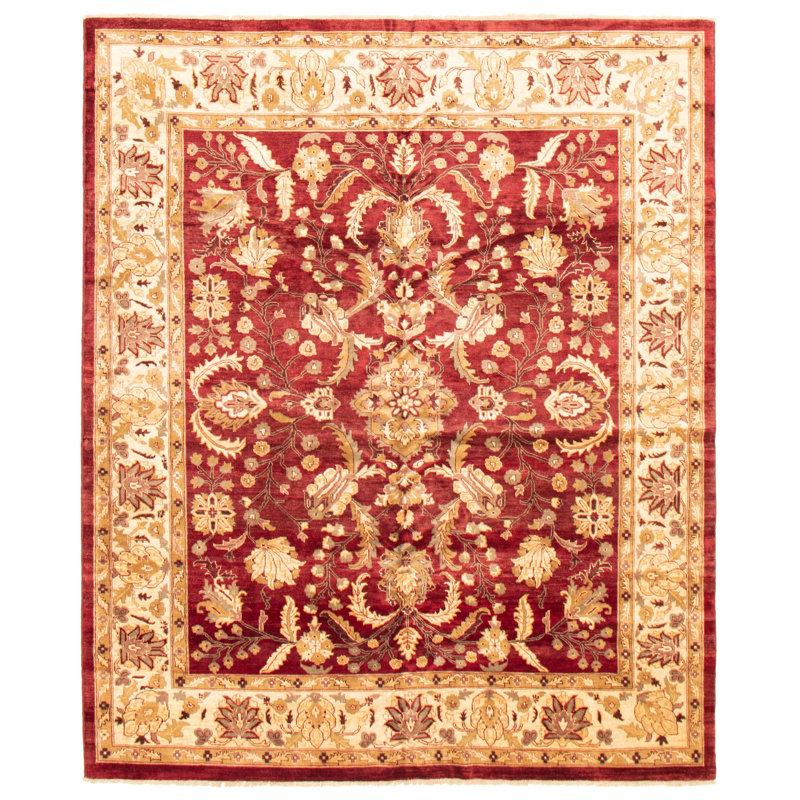 Tapis rouge foncé Chobi Finest 8 pi 0 po x 9 pi 8 po