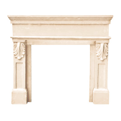 Designer Paris Cast Stone Fireplace Surround With Filler Panels