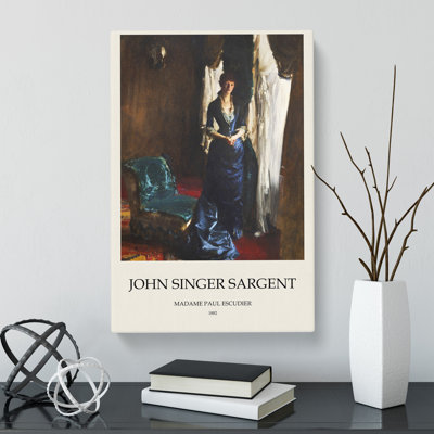 Madame Paul Escudier by John Singer Sargent - Wrapped Canvas Painting