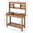 Kubilay Fir Potting Bench with Display Rack