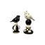 Courtly Check Bird Topiaries, Set Of 2