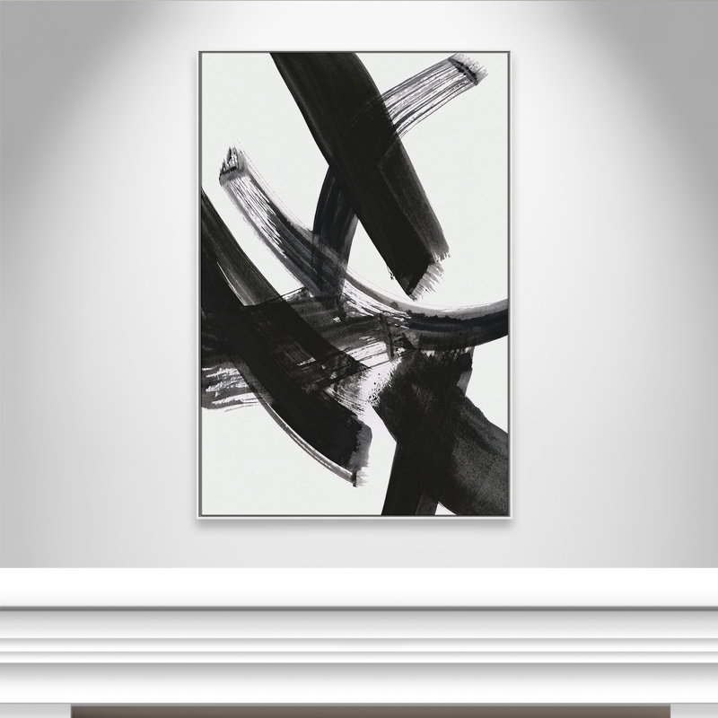 «Black Magic I Print» par Susan Jill, H 61,5 po x l 41,5 po x P 2 po, Blanc