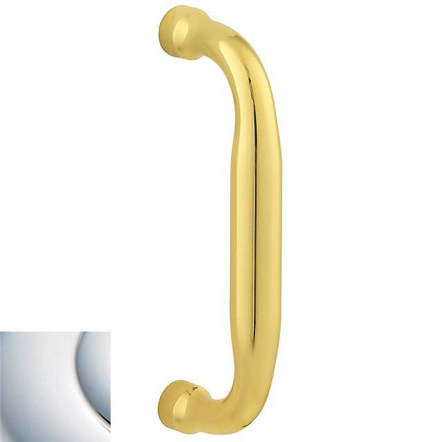Utility Door Pull Plate, 9.1" H x 2.7" W x 2.1" D, Bright Chrome